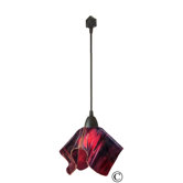 Radiance Flame Track Lighting Pendant with Purple Plum Shade