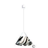 Radiance Lily Track Lighting Pendant with Black and White Shade