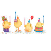 Birthday Candles Cheeky Chicks (Set of 4)