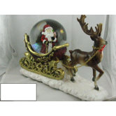 Classic Santa on Sleigh Musical Waterglobe