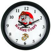 Deluxe Chiming US Marine Wall Clock