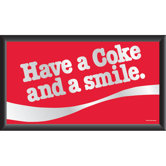 Coca Cola Mirror with Have a Coke and a Smile Design