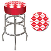 Checker Coca Cola Pub Stool