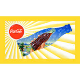 Sun & Rain Coke Bottle Stretched Canvas Print  - 18x32 Inch