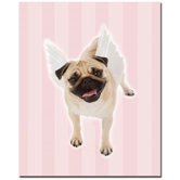 Pug Angel by Gifty Idea Greeting Cards And Such, Canvas Art - 32" x 26"
