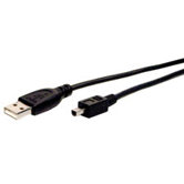 6" USB 2.0 A to Mini B 4 Pin Cable