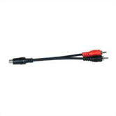 Phono (RCA) Jack to Two Parallel Phono (RCA) Plugs