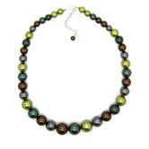 Sterling Silver Shell Pearl Journey Necklace