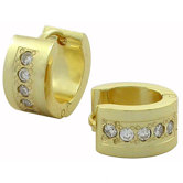 Cubic Zirconia Huggie Earrings