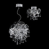 Ripple Suspending Ceiling Light in Chrome