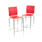 Cross Counter Stool in Red