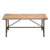 Restoration Metal Wood Bench