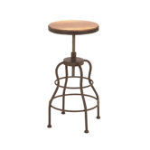 Vintage Inspire Metal Wood Bar Chair