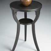 Black Licorice Round End Table