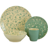 Fresh Flowers 16 Piece Dinnerware Set