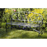 Lattice Wrought Iron Garden Bench