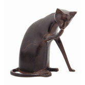 Coy Cat Statue