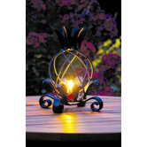 Pineapple Iron and Glass Lantern