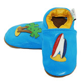 Beach Scene Soft Sole Leather Baby Shoes
