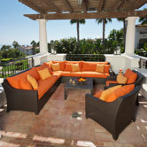 Tikka 9 Piece Deep Seating Group with Cushions