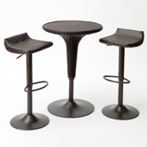 Woven Wicker 3 Piece Dining Set