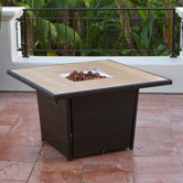 Stone Top Table with Firepit