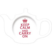 Teebeutelablage "Keep Calm & Carry On" aus Porzellan