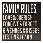 Stefan Family Rules Wall Art