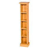 Rustic Single Oak DVD Rack