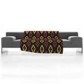 Jacqueline Maldonado Zig Zag Ikat Fleece Throw Blanket