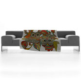 Valentina Ramos 4 Owls Fleece Throw Blanket