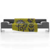 Valentina Ramos Green Garden Fleece Throw Blanket