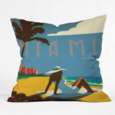Anderson Design Group Polyester Miami Indoor/Outdoor Throw Pillow