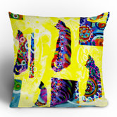 Randi Antonsen Cats 1 Throw Pillow