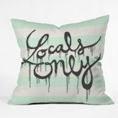 Wesley Bird Locals Only Throw Pillow