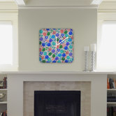 Bianca Green Roses Custom Clock