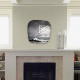 Bird Wanna Whistle White Water Modern Clock
