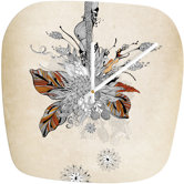 Iveta Abolina Floral 2 Clock