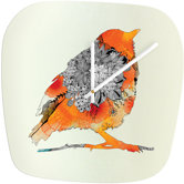 Iveta Abolina Orange Bird Clock