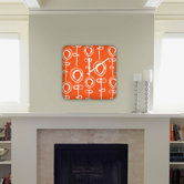 Rachael Taylor Contemporary Orange Custom Clock