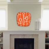 Rachael Taylor Contemporary Orange Modern Clock