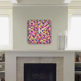 Bianca Green in Love with Triangles Custom Clock