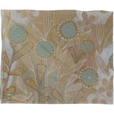Cori Dantini Blue Floral  Fleece Throw Blanket
