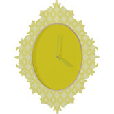 Caroline Okun Yellow Spirals Clock