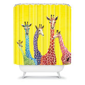 Clara Nilles Jellybean Giraffes Shower Curtain