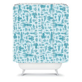 Jennifer Denty Sea Creatures Shower Curtain