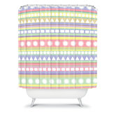 Romi Vega Pastel Pattern Shower Curtain