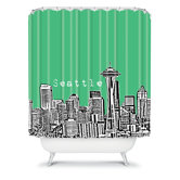 Bird Ave Seattle Shower Curtain