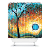 Madart Inc. Aqua Burn Shower Curtain