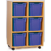 Jumbo 6 Tray Mobile Storage Unit
